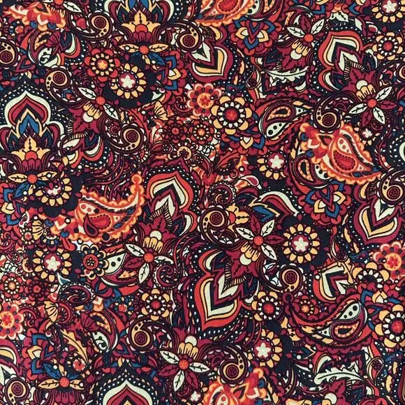 Lularoe Floral Paisley Short Sleeve Fit And Flare Skater Dress Women's XS - Picture 2 of 6